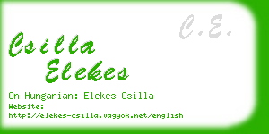 csilla elekes business card